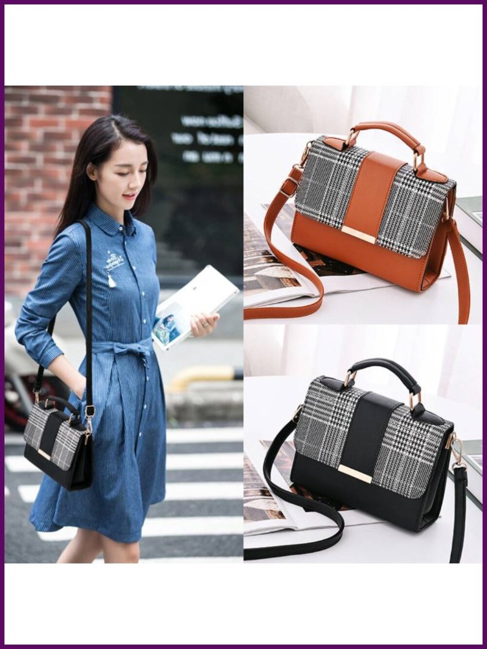 Women's Crossbody Handheld Shoulder Tote Purse Commuter Bag
